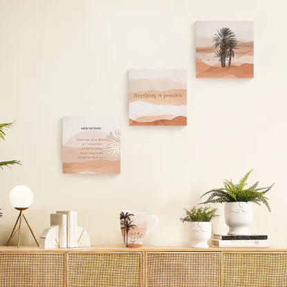 Espresso Desert Palms Canvas