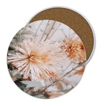 Espresso Floral Ceramic Coaster