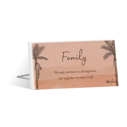 Espresso Palms Sentiment Plaque