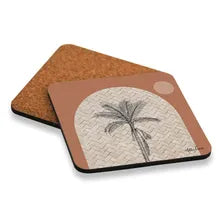 Espresso Palm Cork Coaster