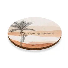 Espresso Palm Cork Coaster