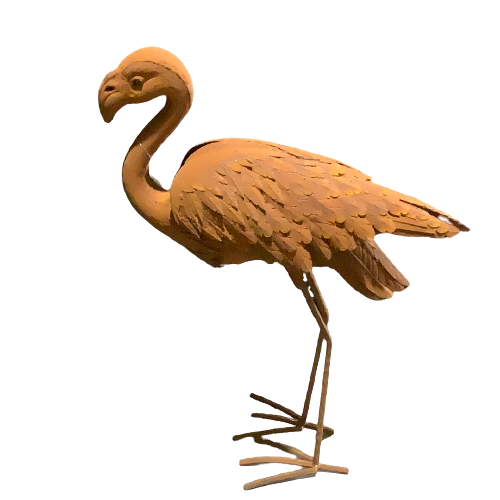 Rusty Metal Flamingo