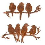 Swallows Silhouette Rust